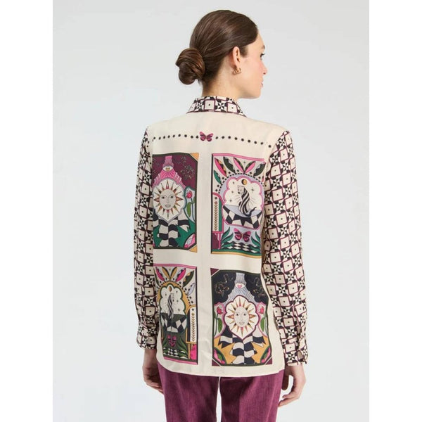 Geometric Sun Print Shirt