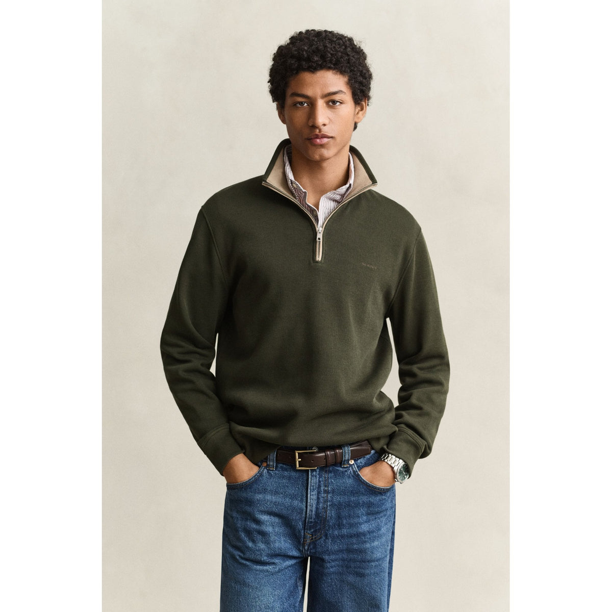 Sacker Rib Half-Zip Sweatshirt