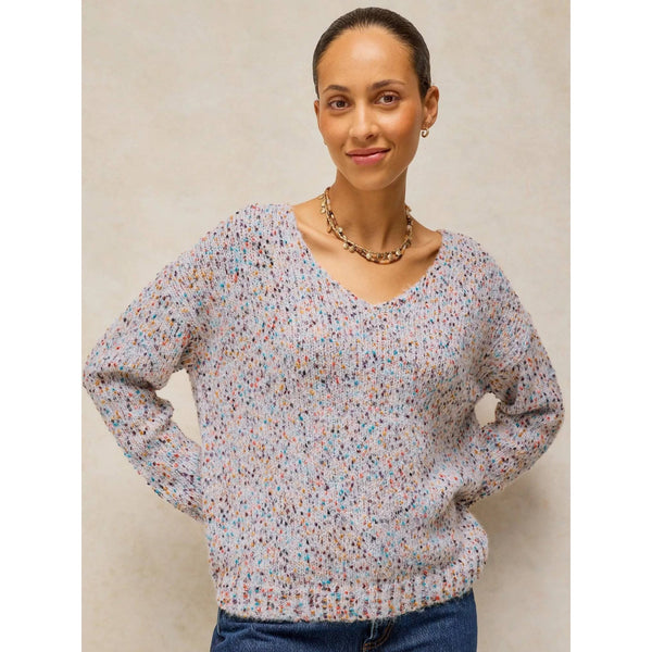 Texture V Neck Jumper