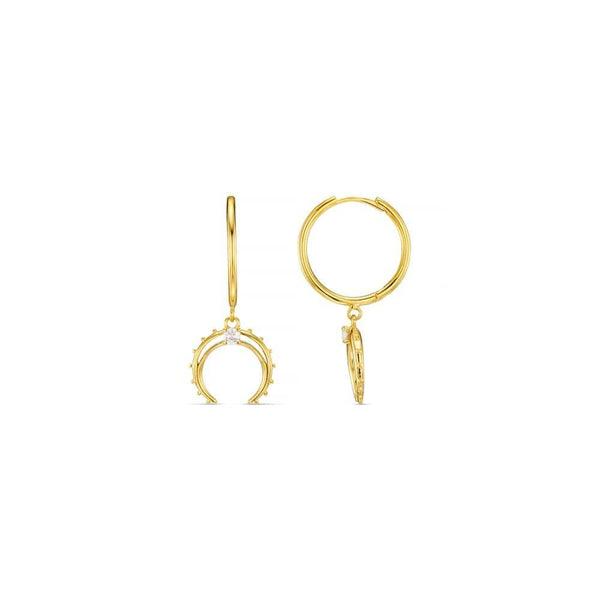 Desert Moon Horseshoe Hoop Earrings
