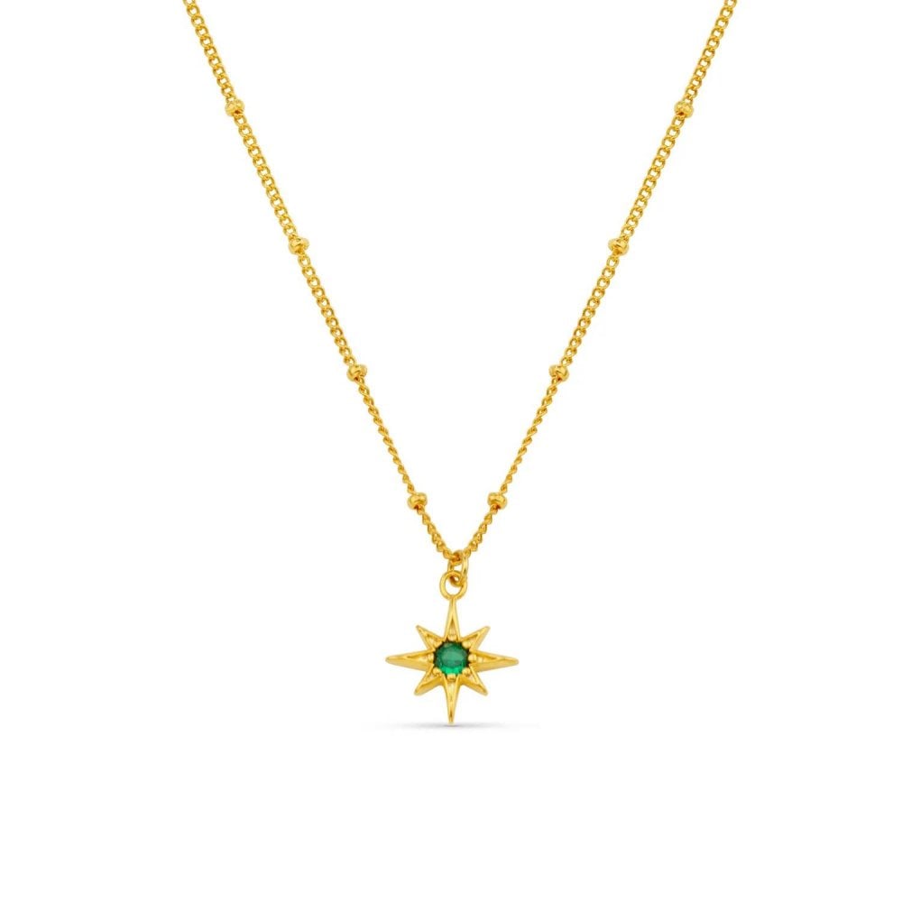 Emerald Star Charm Necklace