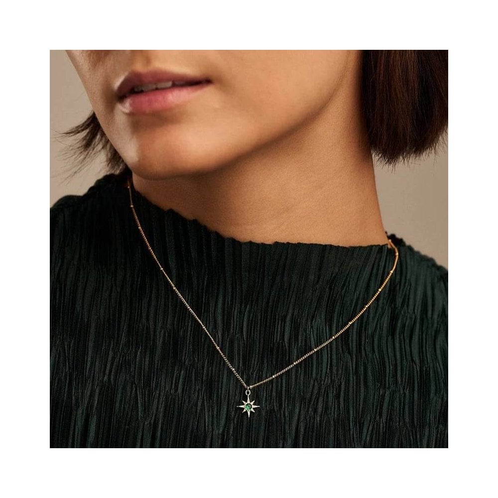Emerald Star Charm Necklace