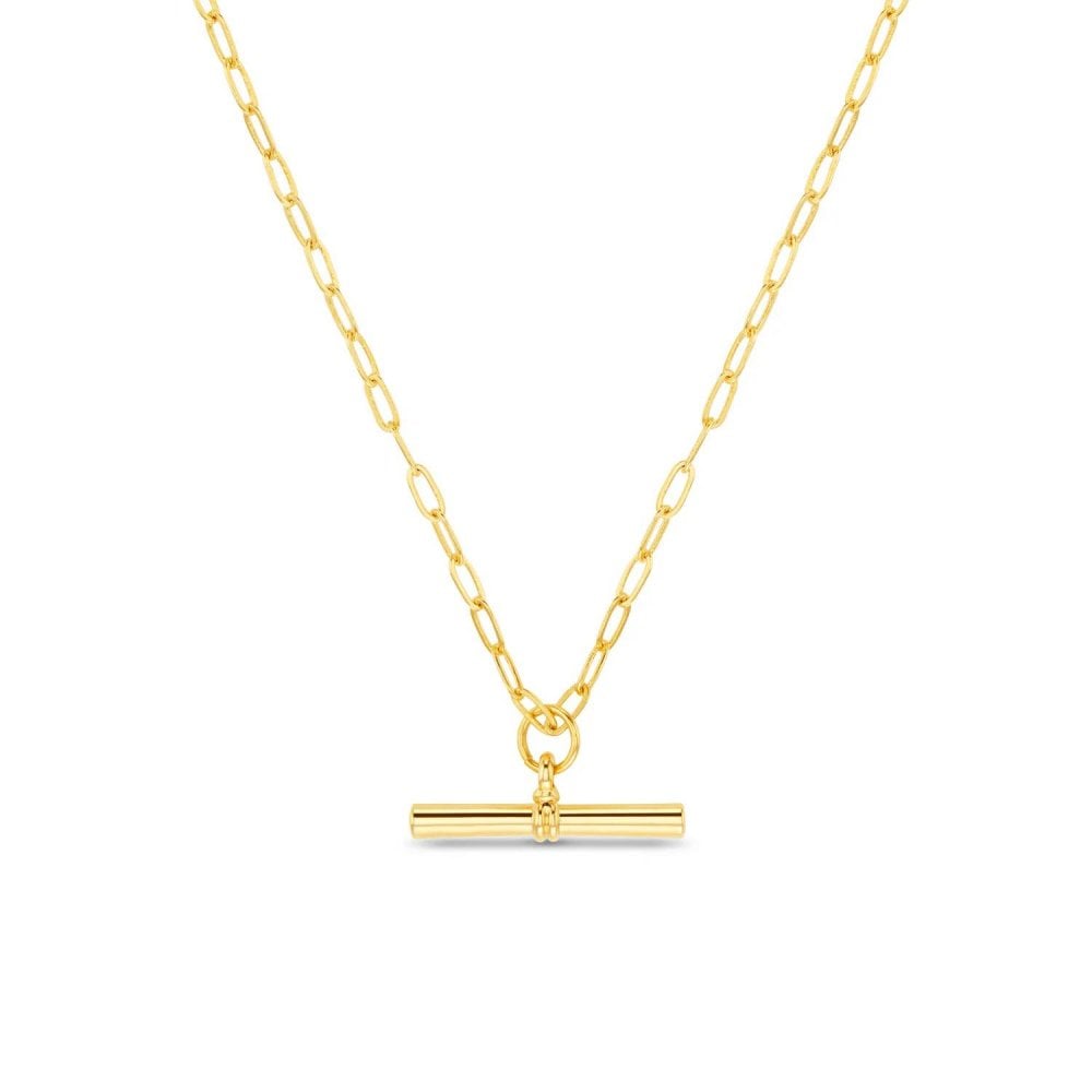 Chunky T-Bar Mid Length Necklace