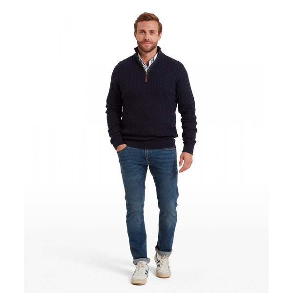 Calton Cable Quarter Zip Jumper