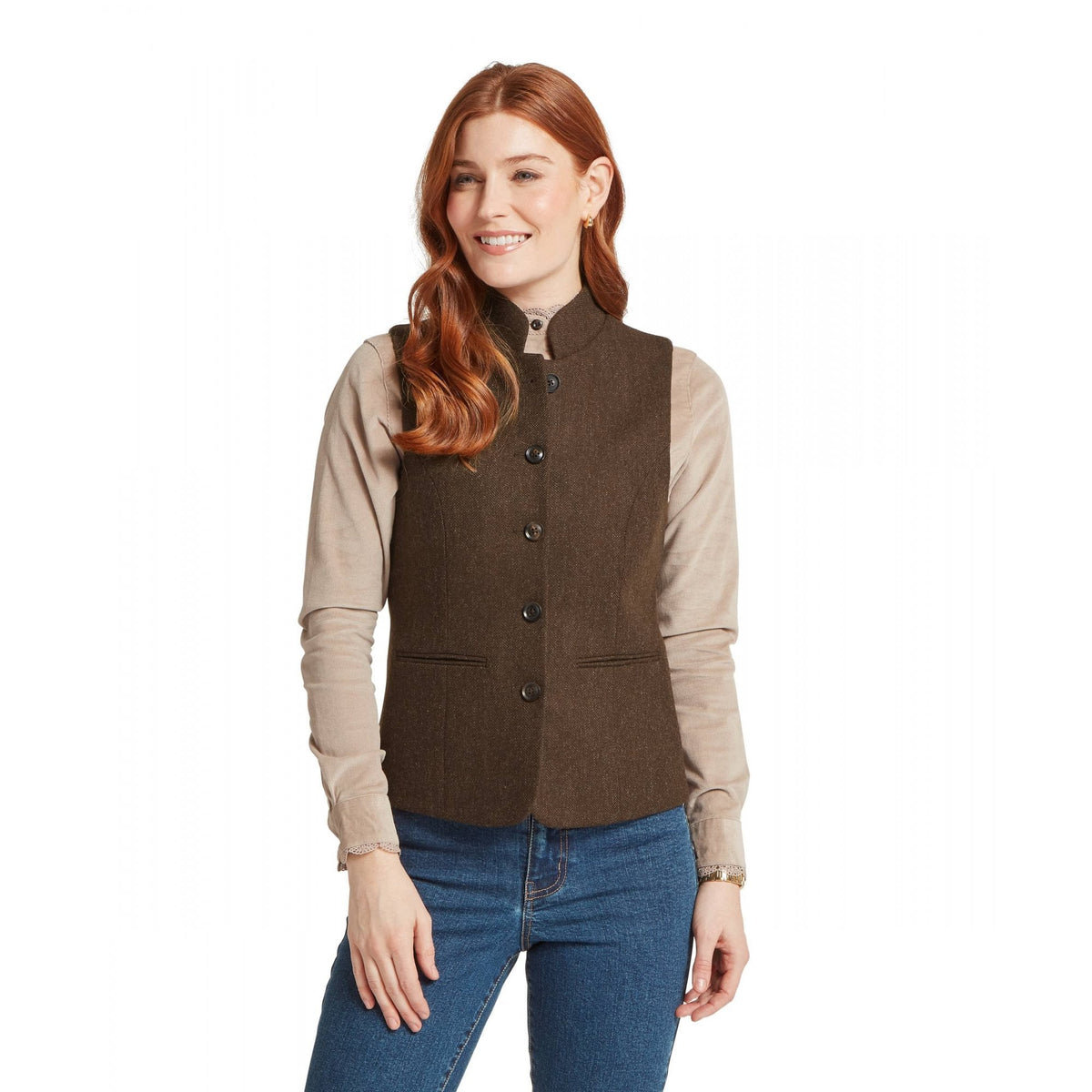 Millport Tweed Nehru Waistcoat