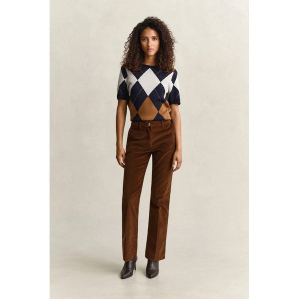Slim Flared Velvet Trousers