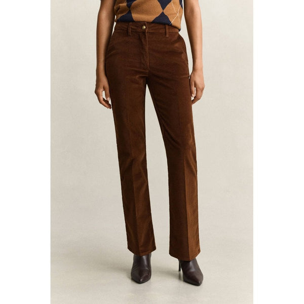 Slim Flared Velvet Trousers