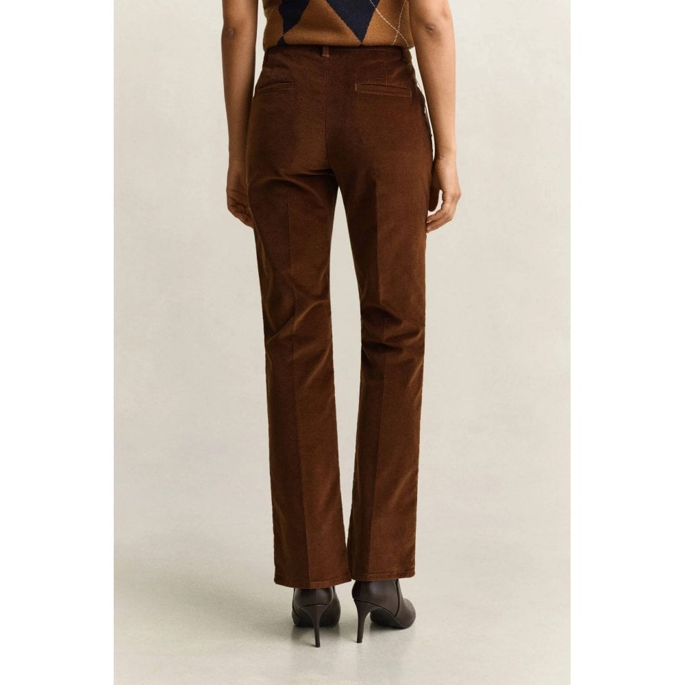 Slim Flared Velvet Trousers
