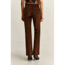 Slim Flared Velvet Trousers