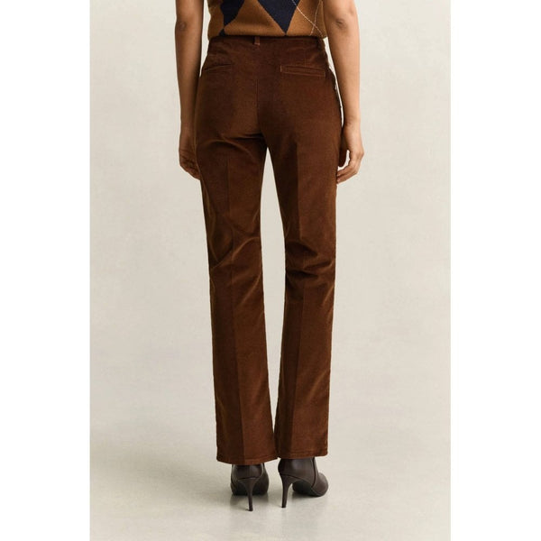 Slim Flared Velvet Trousers