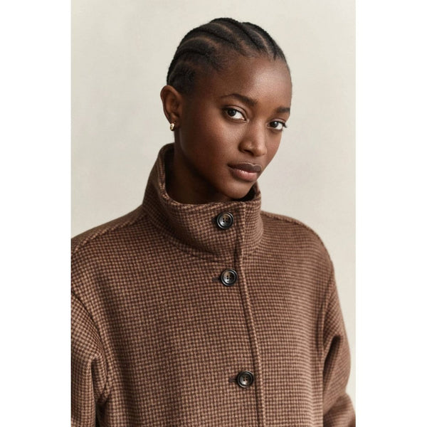Checked Wool Blend Jacket