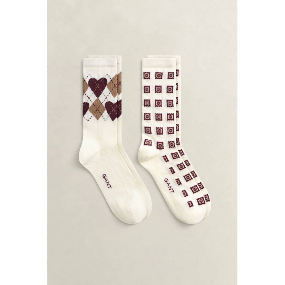 Argyle Heart 2-Pack Socks Gift Box
