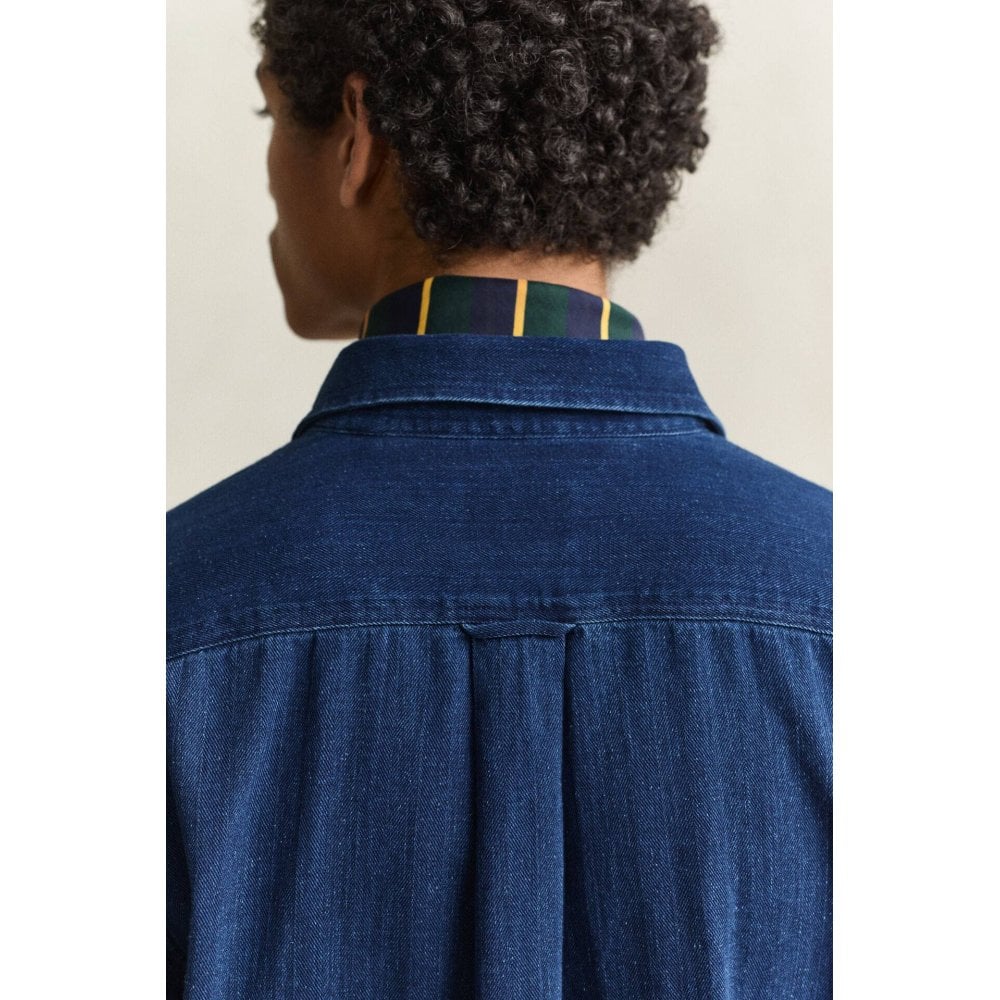 Indigo Herringbone Shirt