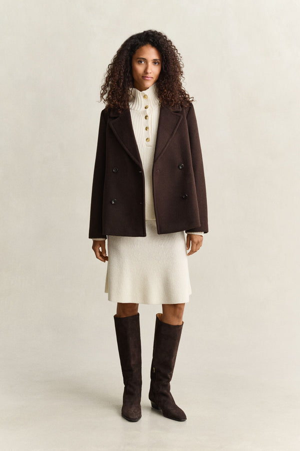 Ribbed Half Button Jumper