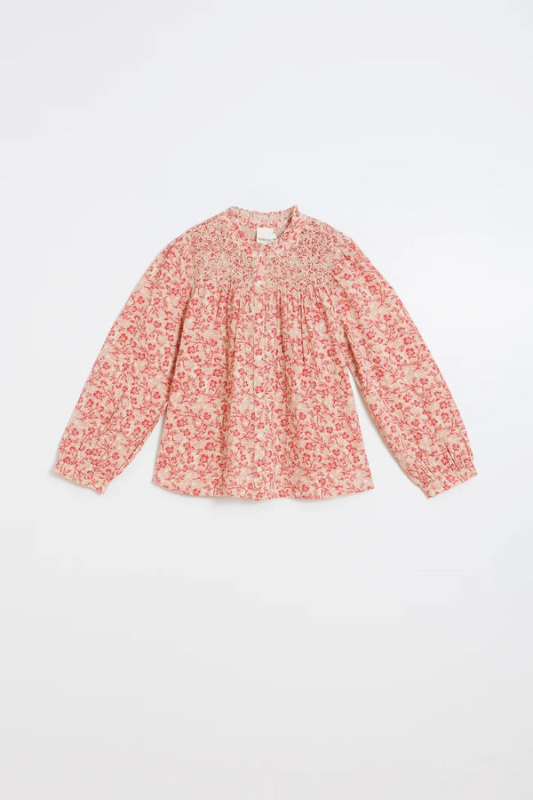 Smocked Embroidery Shirt