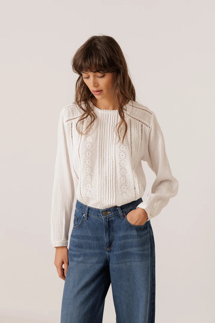 Romantic Double-Gauze Shirt
