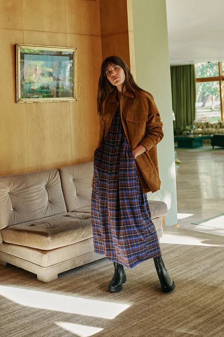 Check Maxi Dress