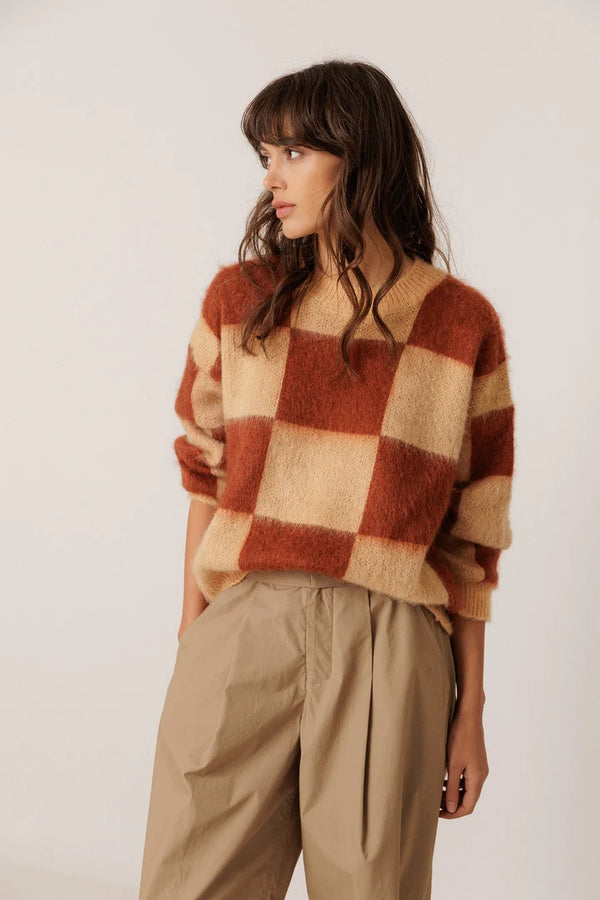 Plaid Knit Jumper