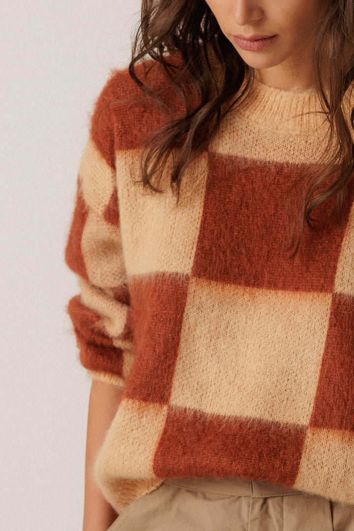 Plaid Knit Jumper