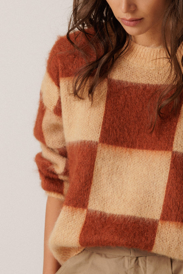 Plaid Knit Jumper